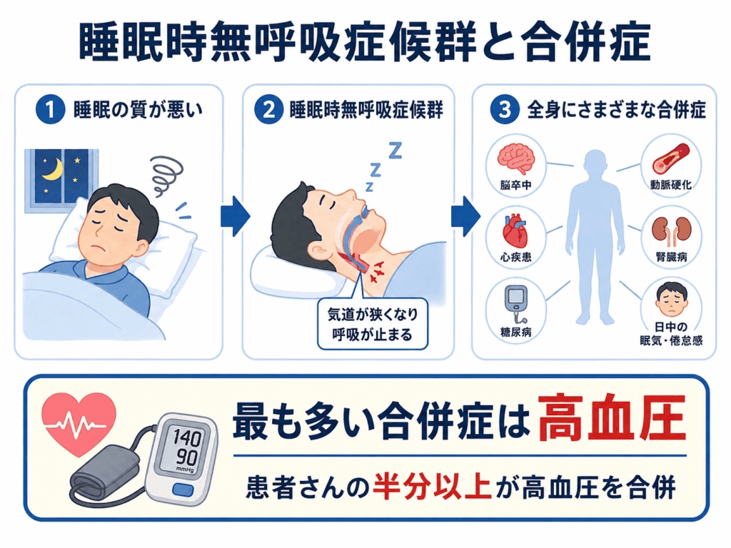 睡眠時無呼吸症候群を放置すると
