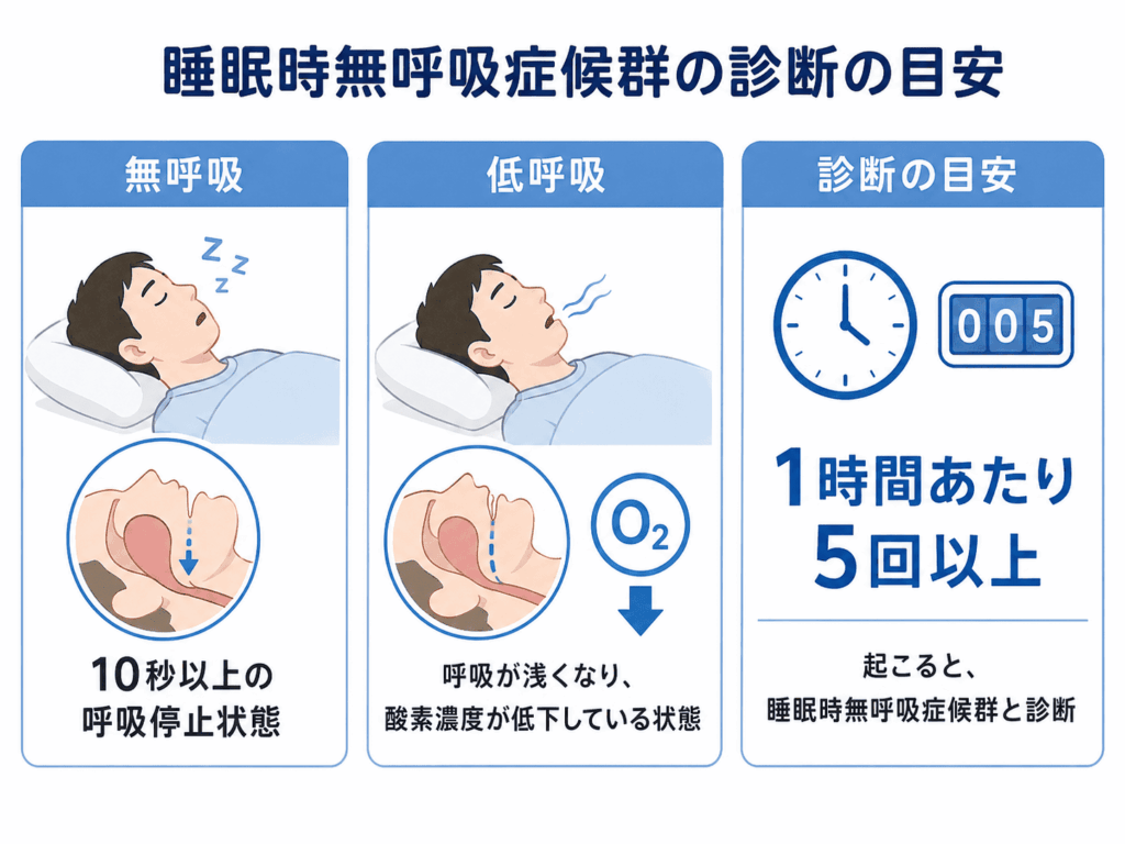 睡眠時無呼吸症候群の診断基準