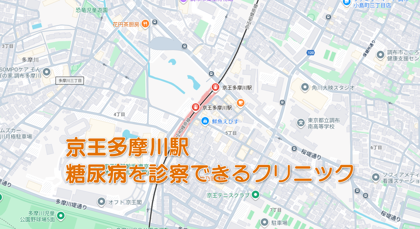 京王多摩川駅沿線の糖尿病内科クリニック