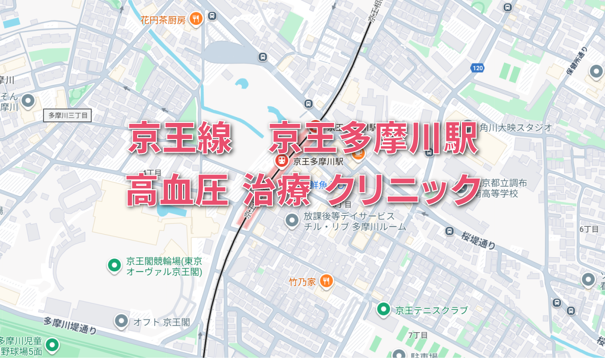 京王多摩川駅周辺の高血圧のクリニック