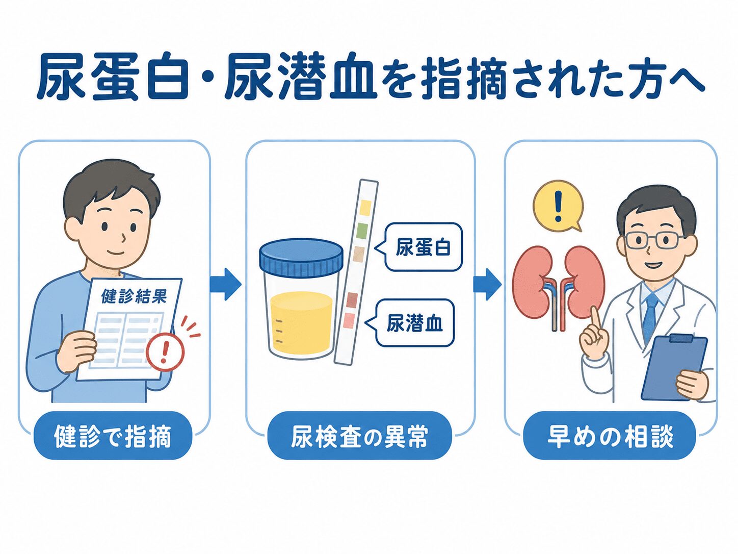 調布市・つつじヶ丘の腎臓内科|尿蛋白・腎機能低下・クレアチニン高値のご相談 2 尿蛋白・尿潜血を指摘された方へ(調布・三鷹からアクセス良好)